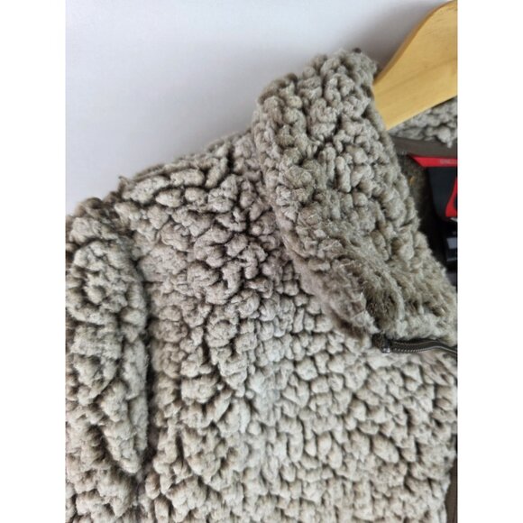 Gerry Womens Sweatshirt Size Small Brown Sherpa 1/4 Zip Long Sleeve Pullover - Picture 4 of 12